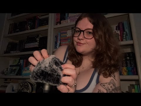 ASMR | mic scratching, rubbing & tapping 🩵 various mic covers, minimal whispering (epic’s custom) 