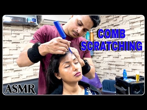 ASMR COMB SCRATCHING HEAD MASSAGE | PROVIDES YOU GOOSEBUMP? BARBER RIZWAN @ Real Barber Shop