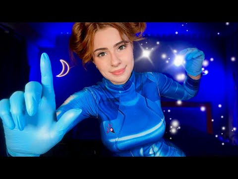 ASMR ALIEN FULL BODY EXAM 👽 Running Experiments on You, Cranial Nerve, Eye Tests For Sleep ✿