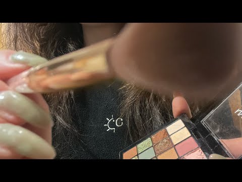 Lofi asmr🎧doing your makeup directly on camera lens📸 -  no talking 