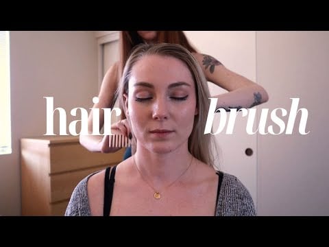ASMR Salon⚡️ Relaxing scalp massage & hair play for my friend STPEACH