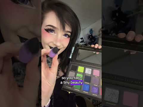 Goth Girl spills her Black Lipstick Secret 🤫 || #asmr #asmrshorts #altgirl #gothgirl #makeup