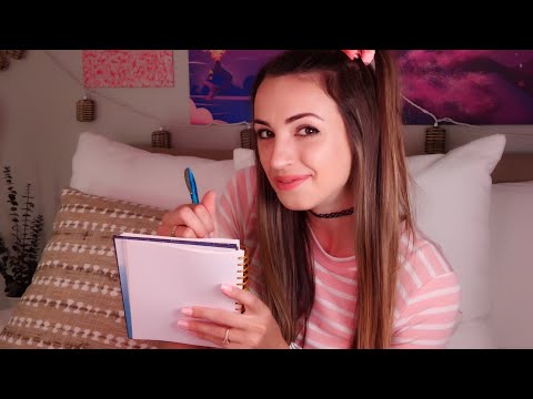 ASMR | Middle School Gossip & Writing Notes to Our Crushes ~