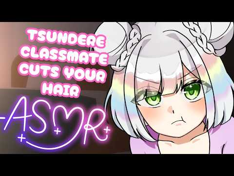 【ASMR】it's not like i WANT to cut your hair or anything 😠💢 realistic haircut and shaving triggers 💈😴