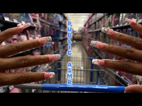 Public ASMR Walmart 🛒 Doing Your Skincare ✨ Camera Tapping, Textured Scratching & Clicky Whispers