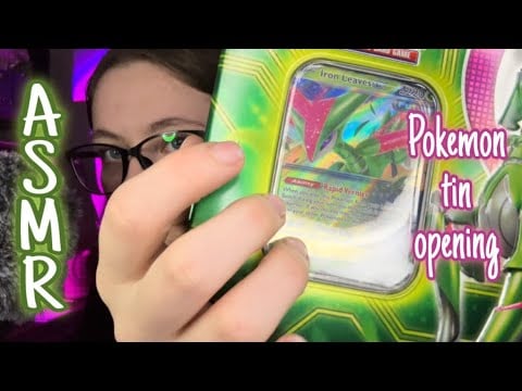 ASMR Pokemon tin opening 
