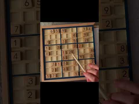 ASMR Wooden Sudoku#asmr #whispers #puzzle #satisfying #asmrvideo #asmrsounds