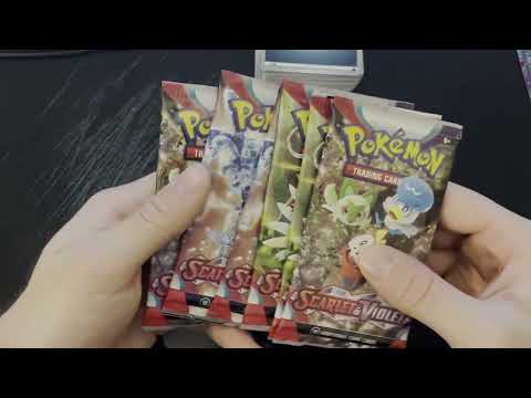 ASMR Scarlet and Violet Pokemon Card Pack Opening #2 Better Pulls?