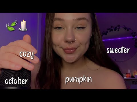 ASMR repeating & tracing fall trigger words