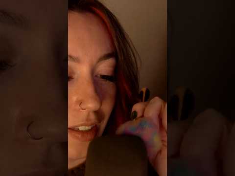 ASMR with a makeup brush #micbrushing #asmrshorts #tingles