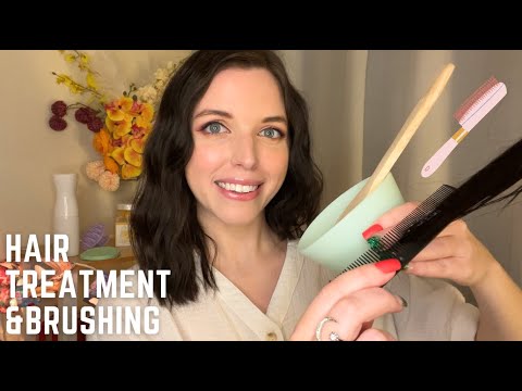 (ASMR) TINGLY Hair Brushing & Hair Play Roleplay 🍋 | Spa Treatment, Wood/Water Spraying, Soft Spoken