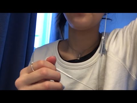 ASMR earphone mic licking