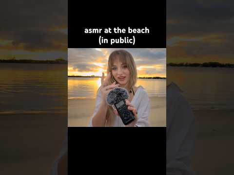 i did asmr at the beach at sunrise (in public) 🌅 [pretty fast and aggressive]