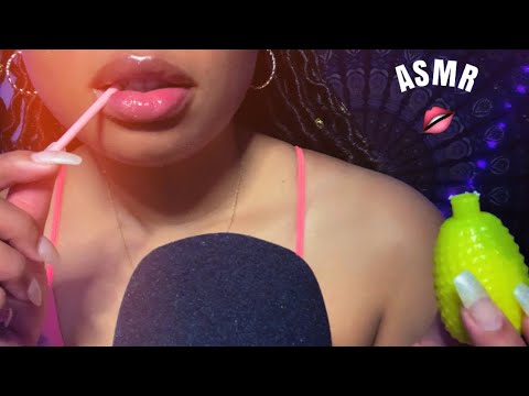 ASMR | Candy Spoolie Nibbling 🍬 Noms 👅 Kisses & Mic Nibbling 💋 Mouth Sounds 👄