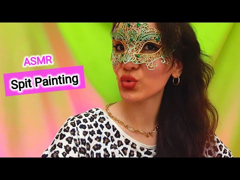 Tingly ASMR Spit Painting & Squeaky Kisses! Finger Painting for Instant Relaxation