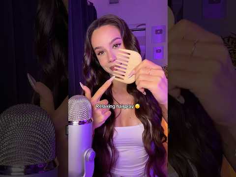 Relaxing hairplay ASMR 😴 personal attention and tingles 🥰 #asmr #asmrtriggers #asmrsounds #hair