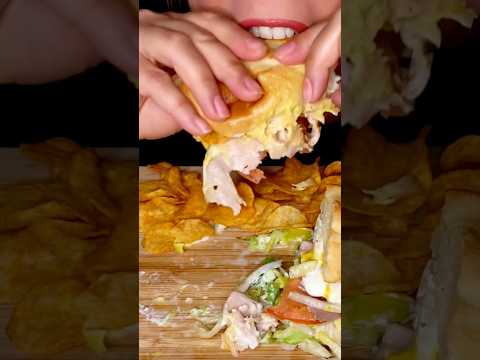 The BEST way to eat a sub! #asmr #sandwich #firehouse #food #mukbang