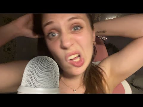 ASMR FAST AND AGGRESSIVE/ mouth sounds , mic gripping, mic swirling, mic scratching and yapping