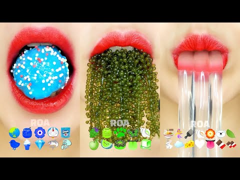 ASMR 10 MINUTES EMOJI FOOD (SATISFYING & RELAXING) 10분 이모지 먹방 모음집 MUKBANG EATING SOUNDS