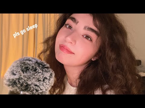 Random ASMR to help you sleep (Mouth Sounds, Inaudible Whispering,Mic Brushing...)