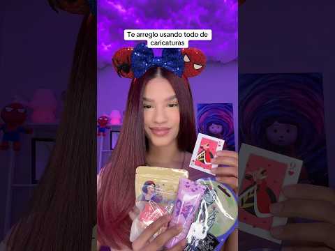 ASMR Te arreglo usando todo de caricaturas ✨ #asmrenespañol #asmrmakeover #asmrvideo #asmrtosleep
