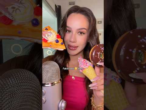 Fake food 😋 ASMR sounds 🥰 donut, waffle, ice cream, chocolate 🍫 #asmr #asmrtriggers #asmrvideo