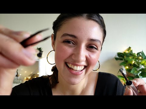 ASMR Doing Your Eyebrows (up close, personal attention)