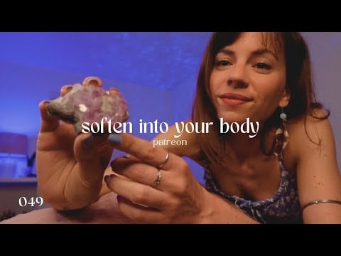 ASMR REIKI to soften into your own body (singing bowl, crystal healing) full body POV
