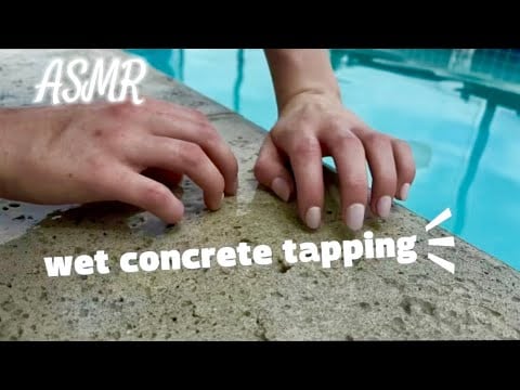 Wet Concrete Tapping only ASMR for Sleep (no talking, no scratching, some brush sounds)