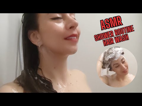 ASMR SHOWER ROUTINE - HAIR WASH - FOAM SOUNDS