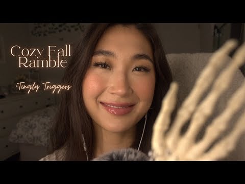 🍂 Fall ASMR Ramble ✨ Cozy Whispers, Mouth Sounds + Other surprises