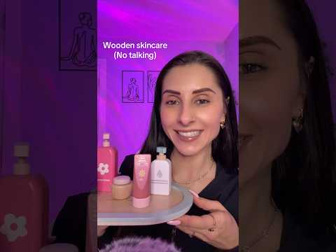 Relaxing wooden skincare 🪵🧴 #asmr #cozynights #asmrforsleep #relax #tingles #cozyasmr