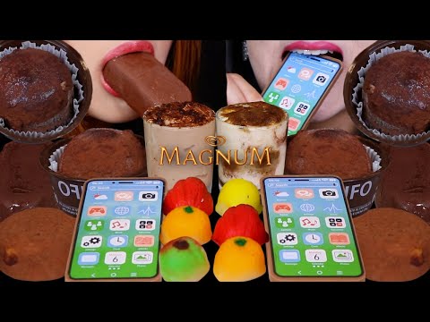 ASMR MOST POPULAR FOODS! CHOCOLATE SMARTPHONES, BUBBLY ICE CREAM BOMB, FRUIT MARZIPAN, MAGNUM BAR