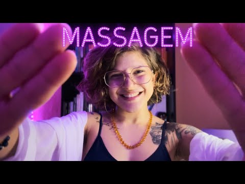 ASMR ~ Massagem relaxante para alívio de dor de cabeça