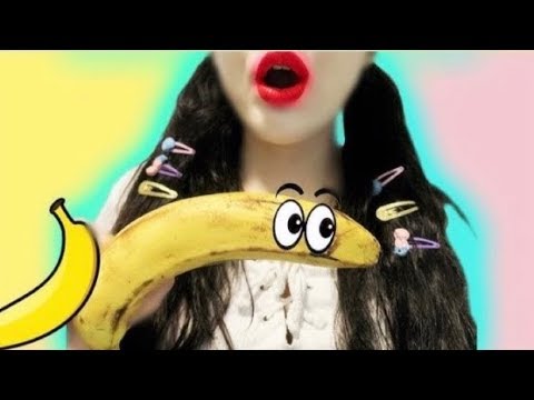 ASMR Eating Banana Tapping Sound(Whispering, Eating Sounds)