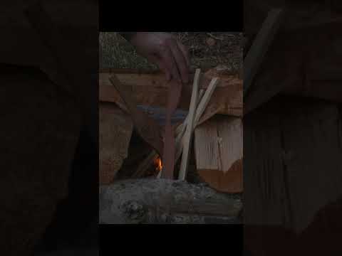 ASMR Building a Fire