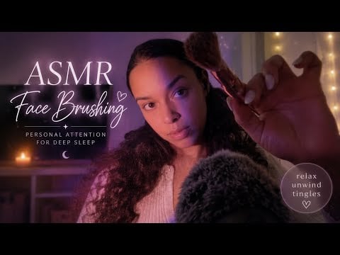 ASMR Face Brushing & Gentle Personal Attention (No Talking) 😮‍💨