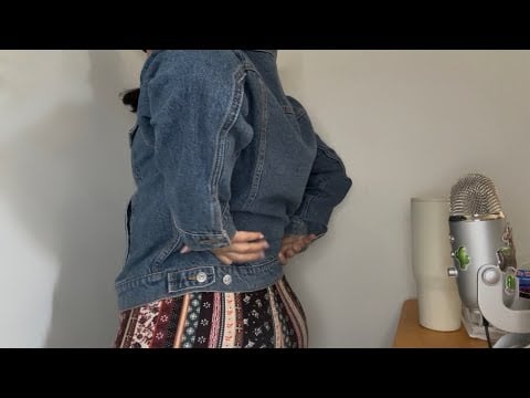 ASMR Denim Jacket @aramoonasmr1111 #scratching #asmr #tingles #tapping #asmrtriggers #triggers 