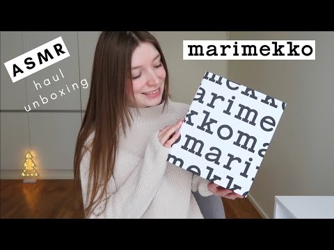 ASMR SUOMI - Marimekko ostokset unboxing & esittely - Mitä sain joululahjaksi