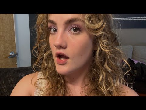 grwm ASMR for confidence Personal Attention (doing purple eyeshadow because i want to)