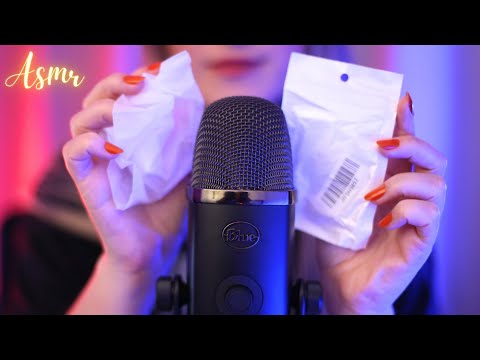 ASMR SONS ARREPIANTES DE EMBALAGENS NOS SEUS OUVIDOS | VÍDEO PARA RELAXAR PROFUNDAMENTE | Blue Yeti