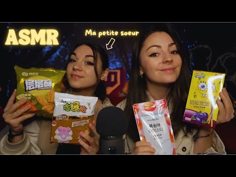 ♡ ASMR  - Dégustation de snacks avec ma Sœur ♡