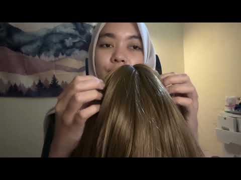 asmr wig (scratching, pulling hair, etc)