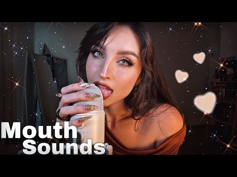 INTENSE MOUTH SOUNDS ASMR (wet/dry) & SPIT PAINTING ASMR 🤎