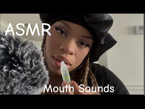 ASMR Relaxing Mouth Sounds and Lip Gloss Application 