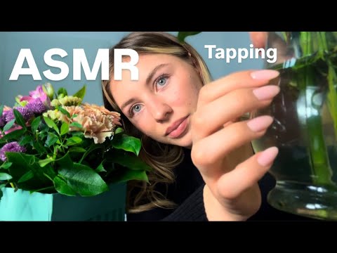 Viral ASMR Nail Tapping on Flowers ✨ Relaxing Sounds for Sleep & Tingles 🌸💅🏼