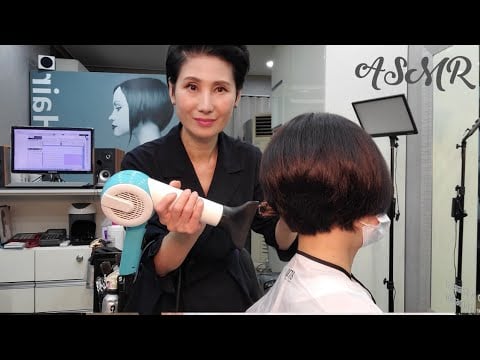 미용실 ASMR   보브컷단발 그래쥬에이션   Bob cut short hair graduation/Korean hair salon