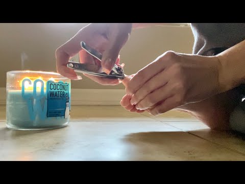 ASMR Toenail Trim 🦶 (Candle Light 🕯 at start)