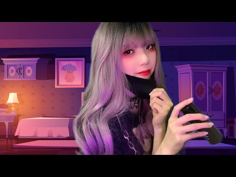 【ASMR】メンヘラちゃんのネイルを直すロールプレイ She fix Menhera Girl nails  chill + role play