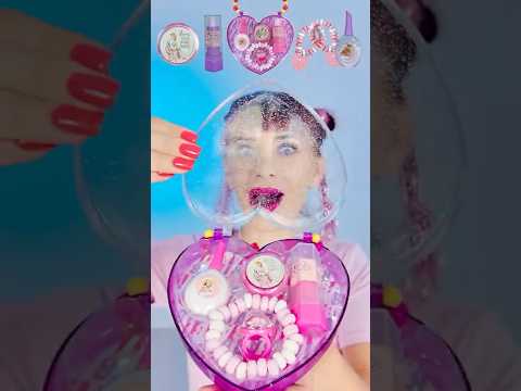 ASMR Barbie Candy Box Pink Candy #mukbang #barbie